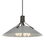 Hubbardton Forge Henry 4 Light 24" Wide Pendant Natural Iron / Vintage Platinum
