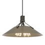 Hubbardton Forge Henry 4 Light 24" Wide Pendant Natural Iron / Soft Gold