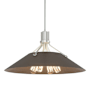 Hubbardton Forge Henry 4 Light 24" Wide Pendant Vintage Platinum / Bronze