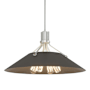 Hubbardton Forge Henry 4 Light 24" Wide Pendant Vintage Platinum / Dark Smoke