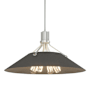 Hubbardton Forge Henry 4 Light 24" Wide Pendant Vintage Platinum / Natural Iron