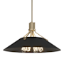 Hubbardton Forge Henry 4 Light 24" Wide Pendant Soft Gold / Black