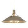 Hubbardton Forge Henry 4 Light 24" Wide Pendant Soft Gold / Soft Gold