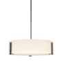 Hubbardton Forge Impressions 3 Light 19" Wide Pendant Oil Rubbed Bronze / Opal