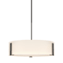 Hubbardton Forge Impressions 3 Light 19" Wide Pendant Natural Iron / Opal