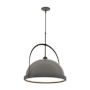 Hubbardton Forge Atlas 22" Wide Pendant Natural Iron / Dark Smoke