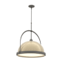 Hubbardton Forge Atlas 22" Wide Pendant Natural Iron / Soft Gold