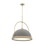 Hubbardton Forge Atlas 22" Wide Pendant Soft Gold / Dark Smoke