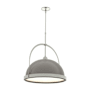 Hubbardton Forge Atlas 22" Wide Pendant Sterling / Dark Smoke