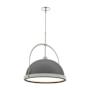 Hubbardton Forge Atlas 22" Wide Pendant Sterling / Black