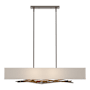Hubbardton Forge Brindille 4 Light 42" Wide Linear Chandelier Bronze / Flax