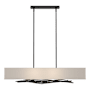 Hubbardton Forge Brindille 4 Light 42" Wide Linear Chandelier Black / Flax