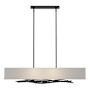 Hubbardton Forge Brindille 4 Light 42" Wide Linear Chandelier Black / Natural Anna