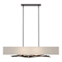 Hubbardton Forge Brindille 4 Light 42" Wide Linear Chandelier Oil Rubbed Bronze / Flax