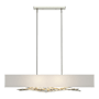 Hubbardton Forge Brindille 4 Light 42" Wide Linear Chandelier Sterling / Natural Anna