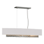 Hubbardton Forge Oceanus 4 Light 42" Wide Linear Pendant Vintage Platinum / Flax