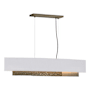 Hubbardton Forge Oceanus 4 Light 42" Wide Linear Pendant Soft Gold / Natural Anna