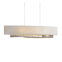Hubbardton Forge Oceanus 4 Light 42" Wide Linear Pendant Soft Gold / Flax