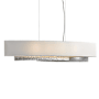 Hubbardton Forge Oceanus 4 Light 42" Wide Linear Pendant Sterling / Natural Anna