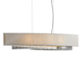 Hubbardton Forge Oceanus 4 Light 42" Wide Linear Pendant Sterling / Flax