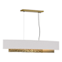 Hubbardton Forge Oceanus 4 Light 42" Wide Linear Pendant Modern Brass / Beige