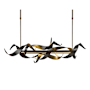 Hubbardton Forge Folio 38" Wide Linear Pendant Dark Smoke