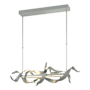 Hubbardton Forge Folio 38" Wide Linear Pendant Vintage Platinum