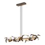 Hubbardton Forge Folio 64" Wide Linear Pendant Bronze