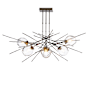 Hubbardton Forge Griffin 6 Light 63" Wide Multi Light Pendant Dark Smoke / Clear