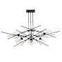 Hubbardton Forge Griffin 6 Light 63" Wide Multi Light Pendant Black / Clear