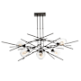Hubbardton Forge Griffin 6 Light 63" Wide Multi Light Pendant Oil Rubbed Bronze / Clear