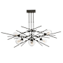 Hubbardton Forge Griffin 6 Light 63" Wide Multi Light Pendant Natural Iron / Clear