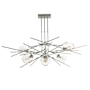 Hubbardton Forge Griffin 6 Light 63" Wide Multi Light Pendant Vintage Platinum / Clear