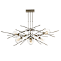 Hubbardton Forge Griffin 6 Light 63" Wide Multi Light Pendant Soft Gold / Clear