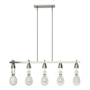 Hubbardton Forge New Traditional 5 Light 41" Wide Linear Chandelier Sterling