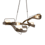 Hubbardton Forge Graffiti 5 Light 51" Wide Pendant Bronze / Clear