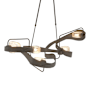 Hubbardton Forge Graffiti 5 Light 51" Wide Pendant Dark Smoke / Clear