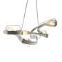 Hubbardton Forge Graffiti 5 Light 51" Wide Pendant Vintage Platinum / Clear