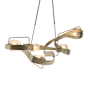 Hubbardton Forge Graffiti 5 Light 51" Wide Pendant Soft Gold / Clear