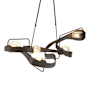 Hubbardton Forge Graffiti 5 Light 51" Wide Pendant Oil Rubbed Bronze