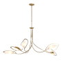Hubbardton Forge Aerial 5 Light 48" Wide Pendant Soft Gold / Frosted