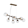 Hubbardton Forge Vine 7 Light 49" Wide Linear Chandelier Bronze
