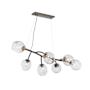 Hubbardton Forge Vine 7 Light 49" Wide Linear Chandelier Natural Iron