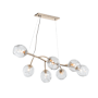 Hubbardton Forge Vine 7 Light 49" Wide Linear Chandelier Soft Gold