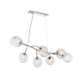Hubbardton Forge Vine 7 Light 49" Wide Linear Chandelier Sterling