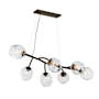 Hubbardton Forge Vine 7 Light 49" Wide Linear Chandelier Oil Rubbed Bronze