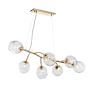 Hubbardton Forge Vine 7 Light 49" Wide Linear Chandelier Modern Brass