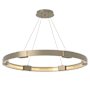 Hubbardton Forge Aura 12 Light 48" Wide LED Ring Chandelier Soft Gold