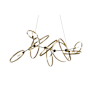 Hubbardton Forge Celesse 6 Light 60" Wide Suspension Linear Pendant Black / Soft Gold