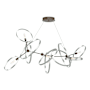 Hubbardton Forge Celesse 6 Light 60" Wide Suspension Linear Pendant Bronze / Vintage Platinum